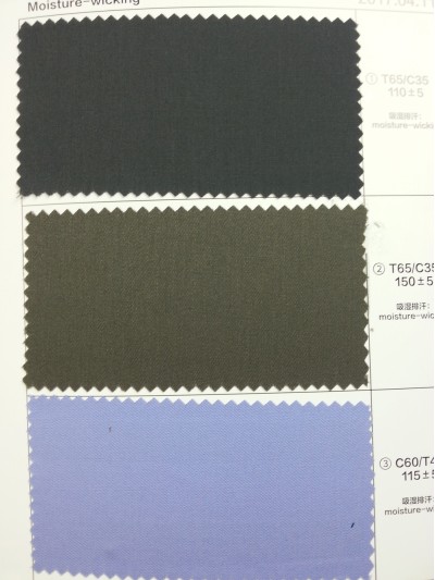 SC-GNLN   吸濕排汗 Moisture-wicking T65/C35  C60/T40  110/150/115±5GSM 側面照